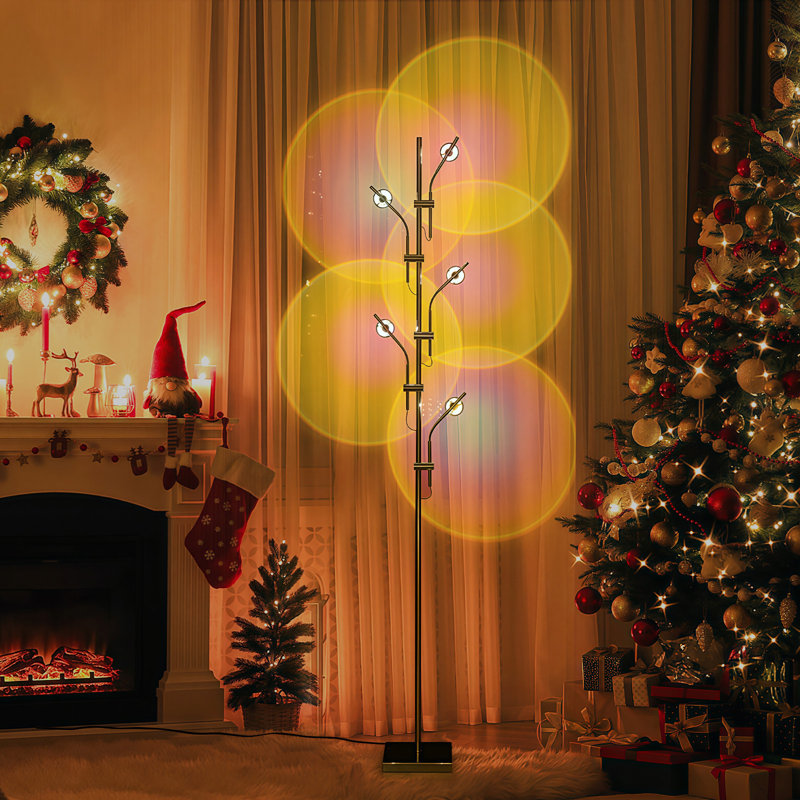 Orren Ellis Fabian 70.9'' LED Tree Sunset Projection Floor